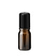 Glasflasche 5 ml braun Roll-on mit schwarzem Schraubverschluss