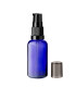 Glasflasche 30 ml blau mit schwarzer Pumpe [1]