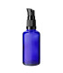 Glasflasche 50 ml blau mit schwarzer Pumpe [2]