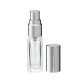 Glasflasche 5 ml klar quadratisch mit silbernem Zerstäuber