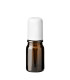Glasflasche 5 ml braun Roll-On mit weißem Schraubverschluss