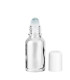Glasflasche 15 ml klar Roll-on mit weißem Schraubverschluss
