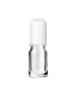 Glasflasche 5 ml klar Roll-on mit weißem Schraubverschluss