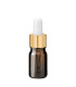 Glasflasche 5 ml braun mit goldener Pipette
