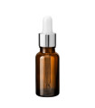 Glasflasche 20 ml braun mit silberner Pipette