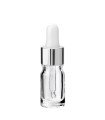 Glasflasche 5 ml klar mit silberner Pipette