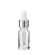 Glasflasche 10 ml klar mit silberner Pipette