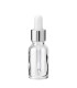 Glasflasche 15 ml klar mit silberner Pipette