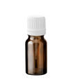Glasflasche 10 ml braun mit weißem Pinsel
