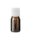 Glasflasche 5 ml braun mit weißem Pinsel