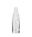 Glasflasche 10 ml klar mit weißer Pipette