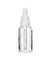 Glasflasche 30 ml klar mit weißer Pipette