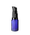 Glasflasche 10 ml blau mit schwarzer Pumpe [2]