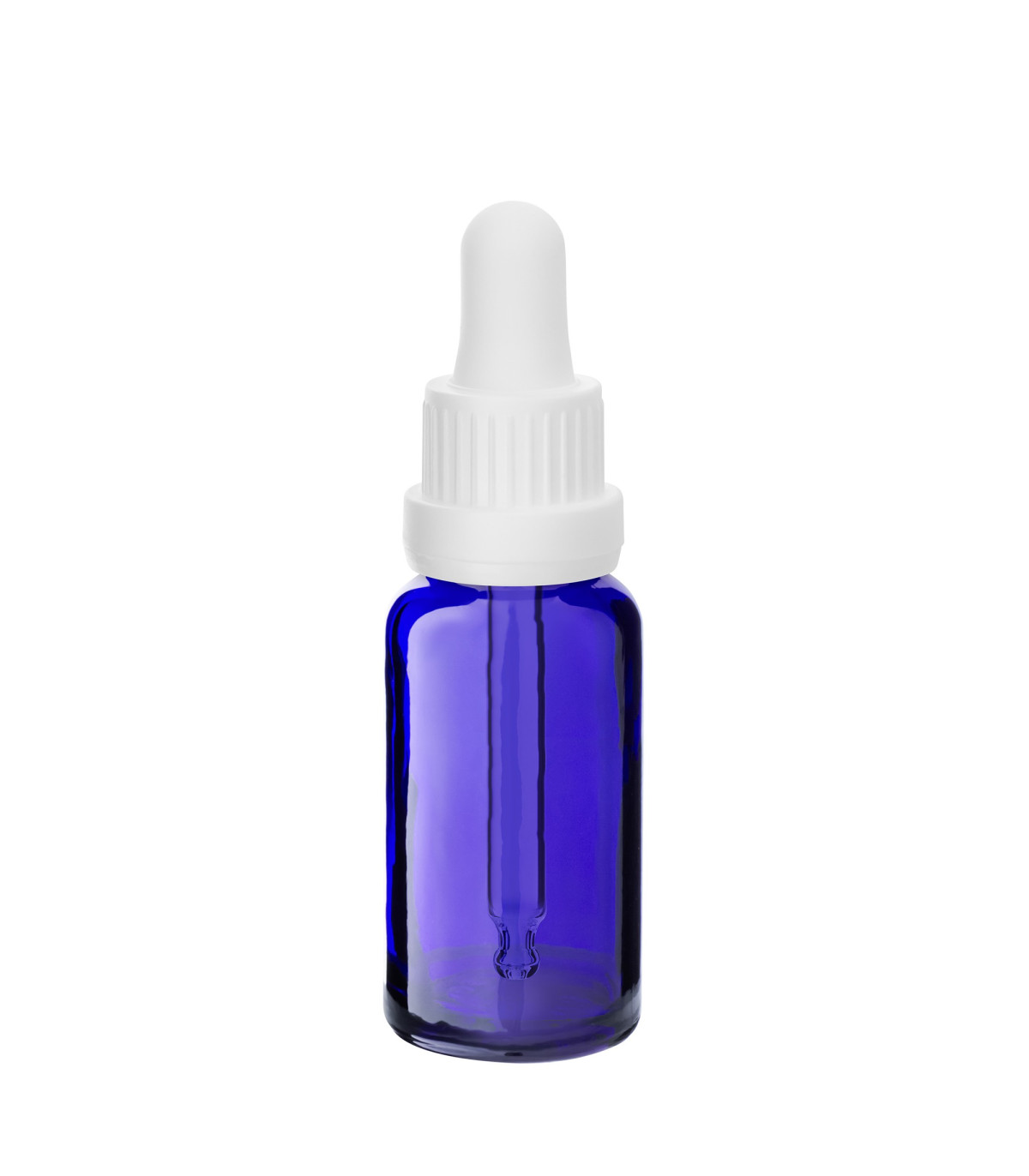 20-ml-Blauglasflasche mit weißer Pipette