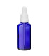 50-ml-Blauglasflasche mit weißer Pipette