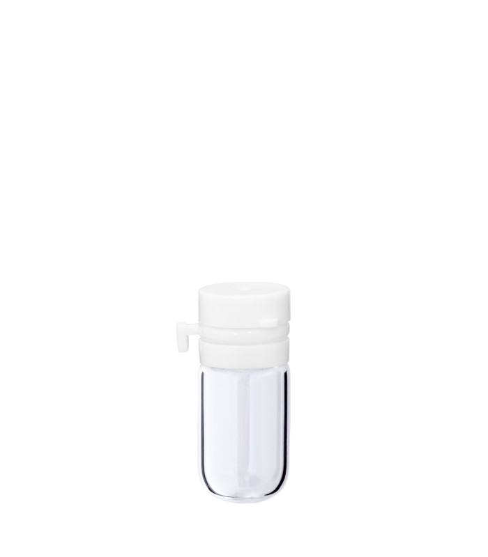 Glasfläschchen 1,5 ml klar mit weißem Flip-Top-Verschluss [1]