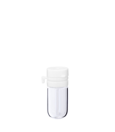 Glasfläschchen 1,5 ml klar mit weißem Flip-Top-Verschluss [1]