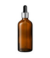 Glasflasche 100 ml braun mit silberner Pipette [2]
