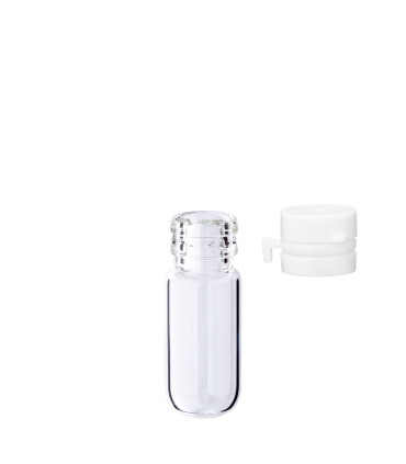 Glasfläschchen 2 ml klar mit weißem Flip-Top-Verschluss [1]