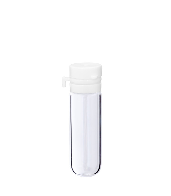 Glasfläschchen 3 ml klar mit weißem Flip-Top-Verschluss [1]