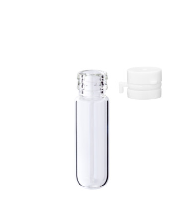 Glasfläschchen 3 ml klar mit weißem Flip-Top-Verschluss [1]