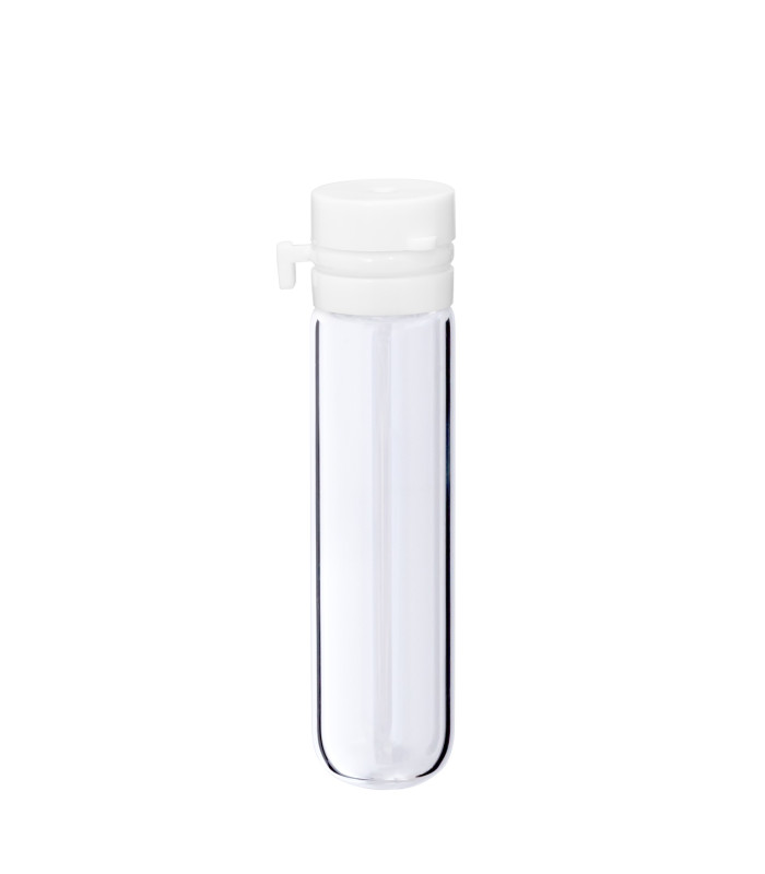Glasfläschchen 4 ml klar mit weißem Flip-Top-Verschluss [1]