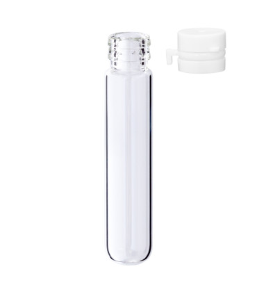 Glasfläschchen 5 ml klar mit weißem Flip-Top-Verschluss [1]