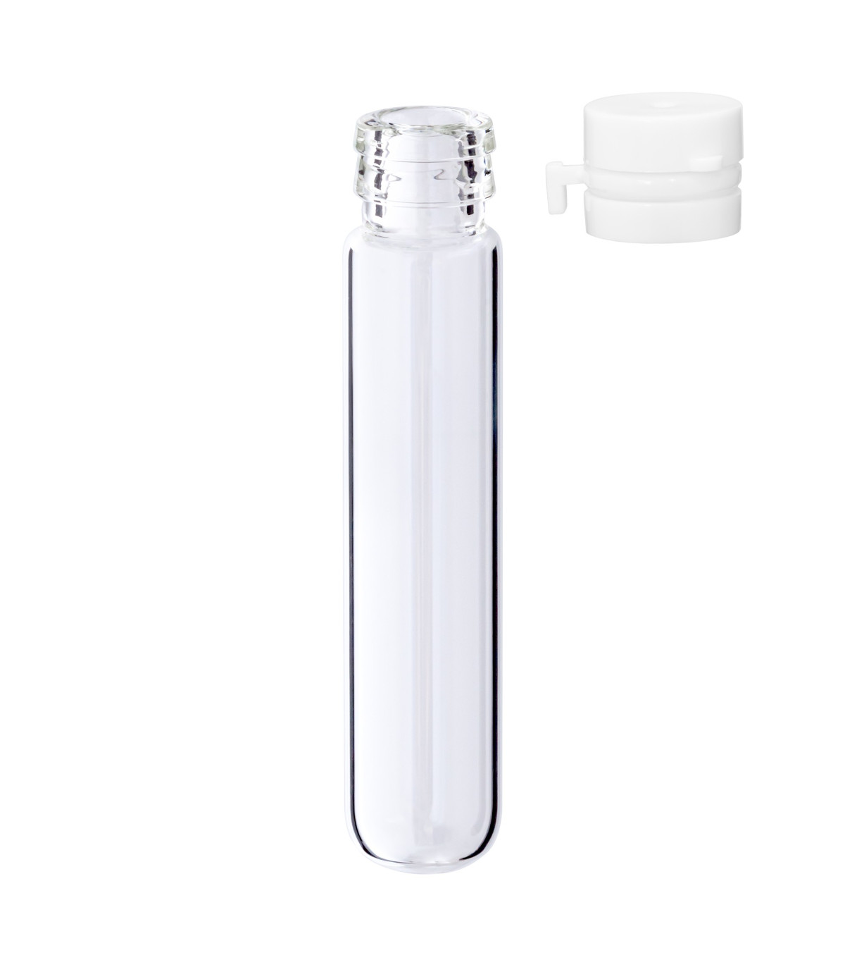 Glasfläschchen 5 ml klar mit weißem Flip-Top-Verschluss [1]