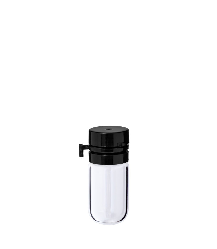 Glasfläschchen 1,5 ml klar mit schwarzem Flip-Top-Verschluss [1]