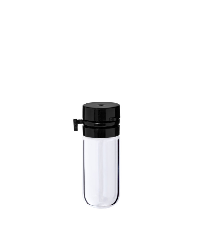 Glasfläschchen 2 ml klar mit schwarzem Flip-Top-Verschluss [1]