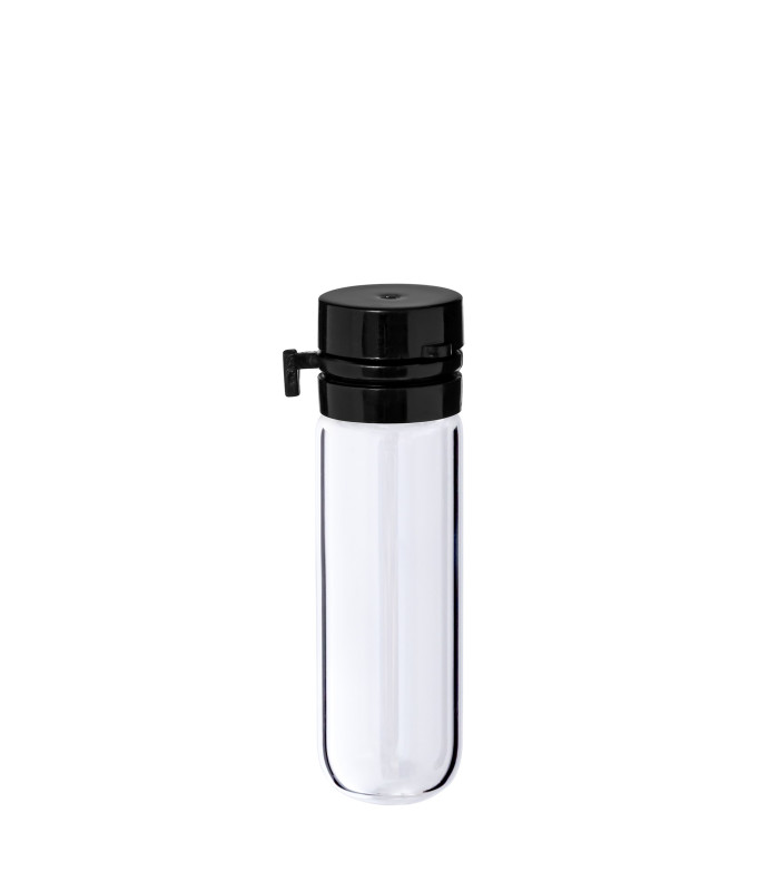 Glasfläschchen 3 ml klar mit schwarzem Flip-Top-Verschluss [1]