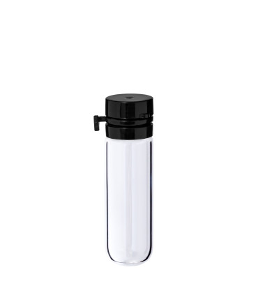 Glasfläschchen 3 ml klar mit schwarzem Flip-Top-Verschluss [1]