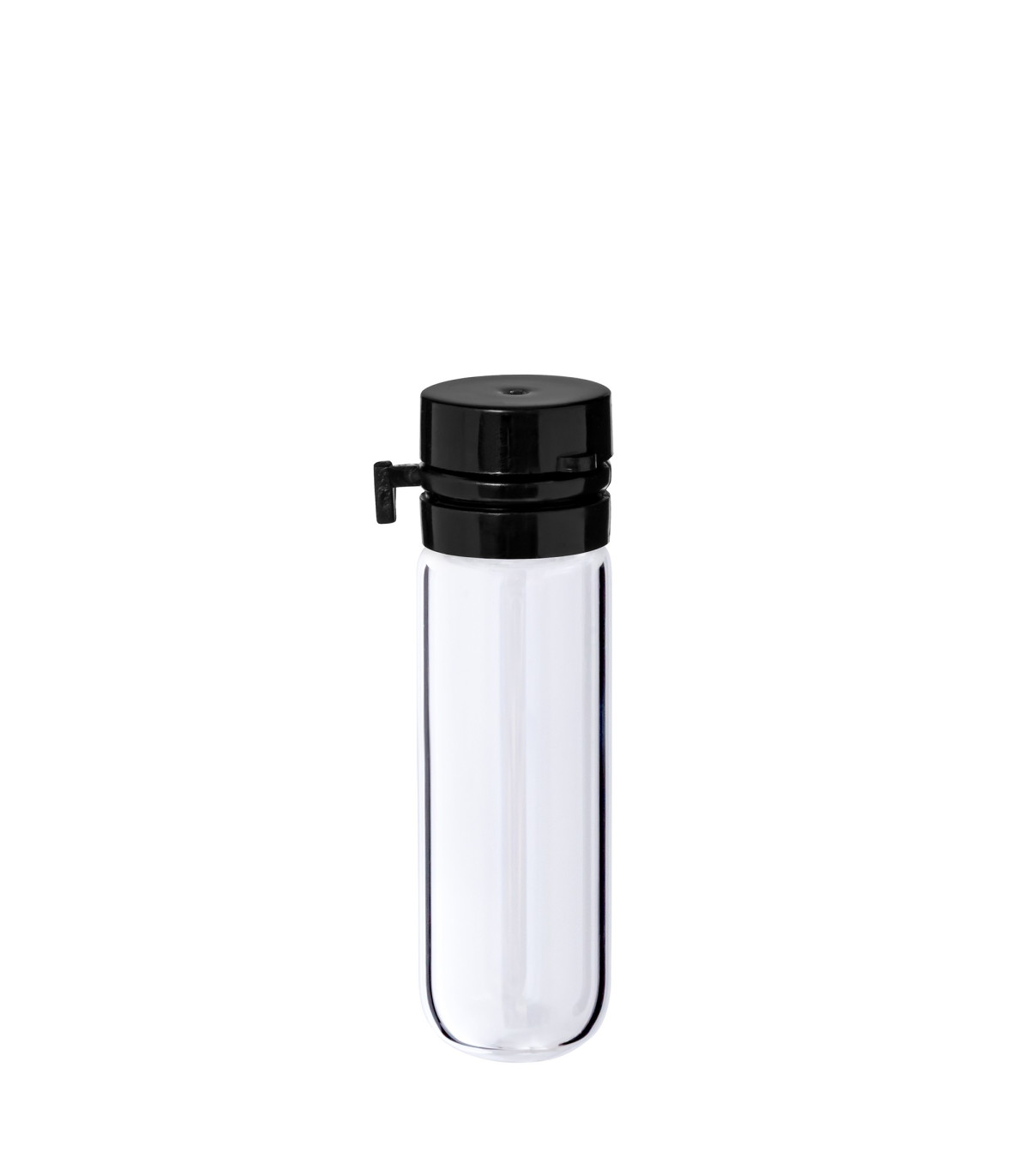 Glasfläschchen 3 ml klar mit schwarzem Flip-Top-Verschluss [1]