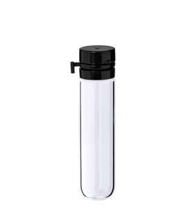 Glasfläschchen 4 ml klar mit schwarzem Flip-Top-Verschluss [1]