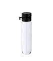 Glasfläschchen 4 ml klar mit schwarzem Flip-Top-Verschluss [1]