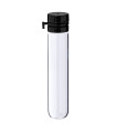 Glasfläschchen 5 ml klar mit schwarzem Flip-Top-Verschluss [1]