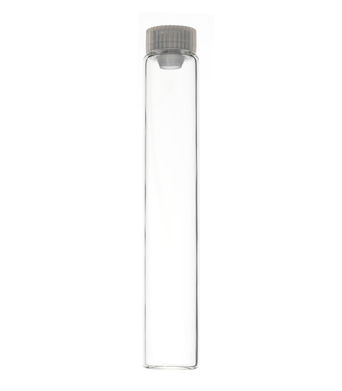 Glasfläschchen 5 ml klar mit flachem Stopfen [2]