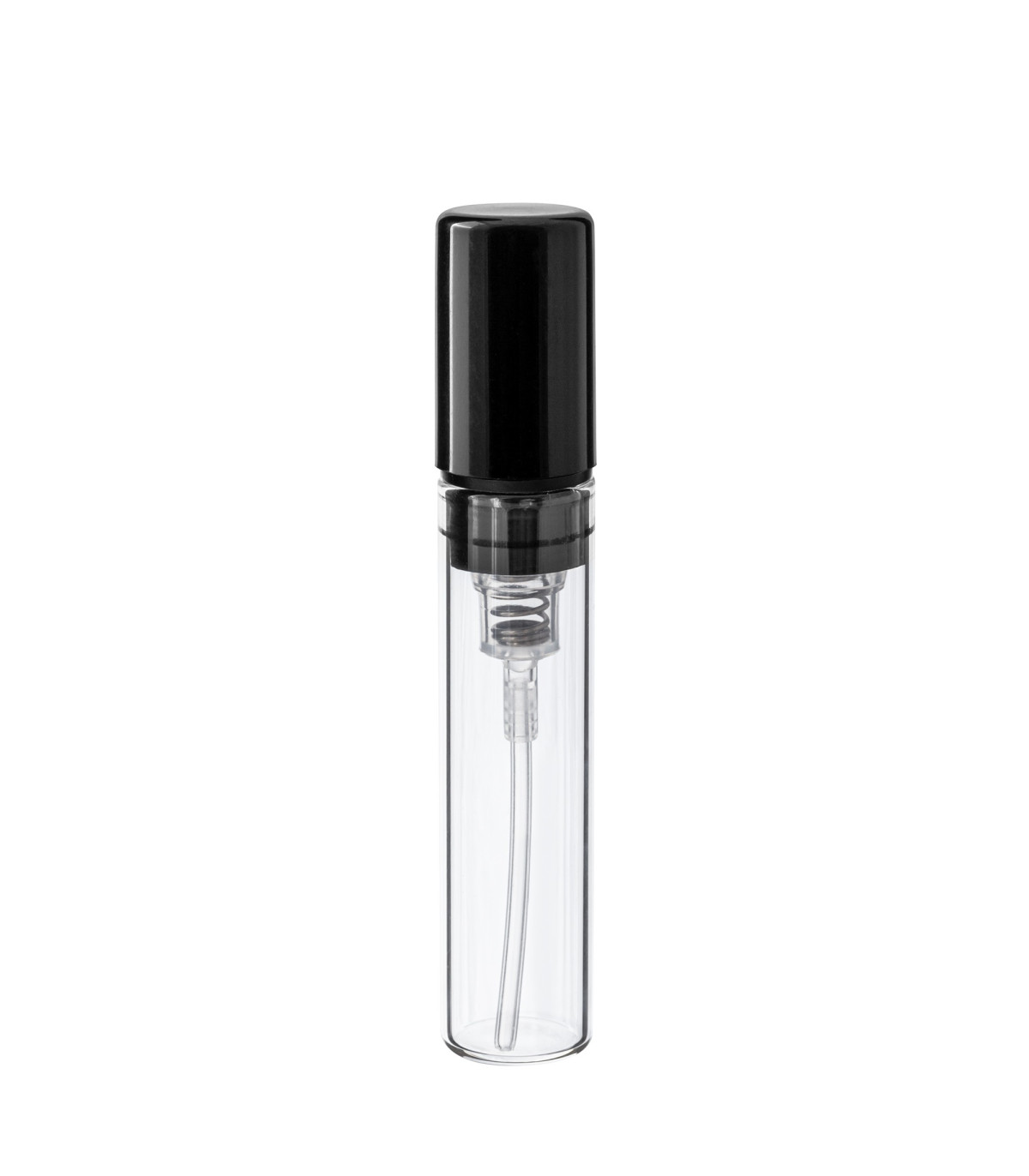 Glasfläschchen 3 ml klar mit schwarzem Steckzerstäuber [2]