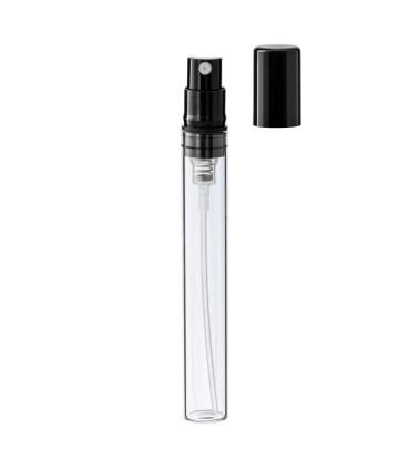 Glasfläschchen 5 ml klar mit schwarzem Steckzerstäuber [2]