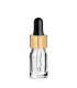 Glasflasche 5 ml klar mit goldener Pipette [2]