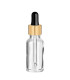 Glasflasche 20 ml klar mit goldener Pipette [2]