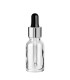 Glasflasche 15 ml klar mit silberner Pipette [2]