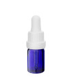 Glasflasche 5 ml blau mit weißer Pipette