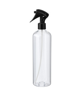 PET-Flasche 500 ml transparent mit schwarzem Sprühkopf Mini-Trigger [2]
