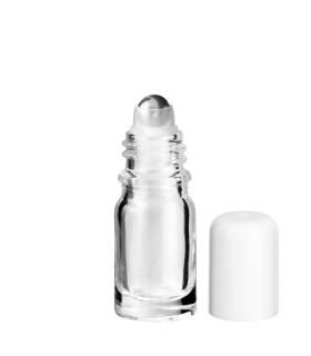 Klarglasflasche 5 ml Roll-on mit weißem Schraubverschluss [2]