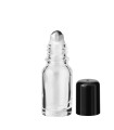 Glasflasche 10 ml klar Roll-on mit schwarzem Schraubverschluss [2]