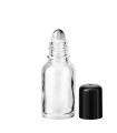Glasflasche 15 ml klar Roll-on mit schwarzem Schraubverschluss [2]
