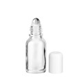 Glasflasche 15 ml klar Roll-on mit weißem Schraubverschluss [2]