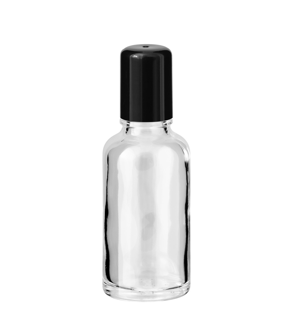 Glasflasche 30 ml klar Roll-on mit schwarzem Schraubverschluss [2]