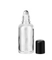 Glasflasche 30 ml klar Roll-on mit schwarzem Schraubverschluss [2]